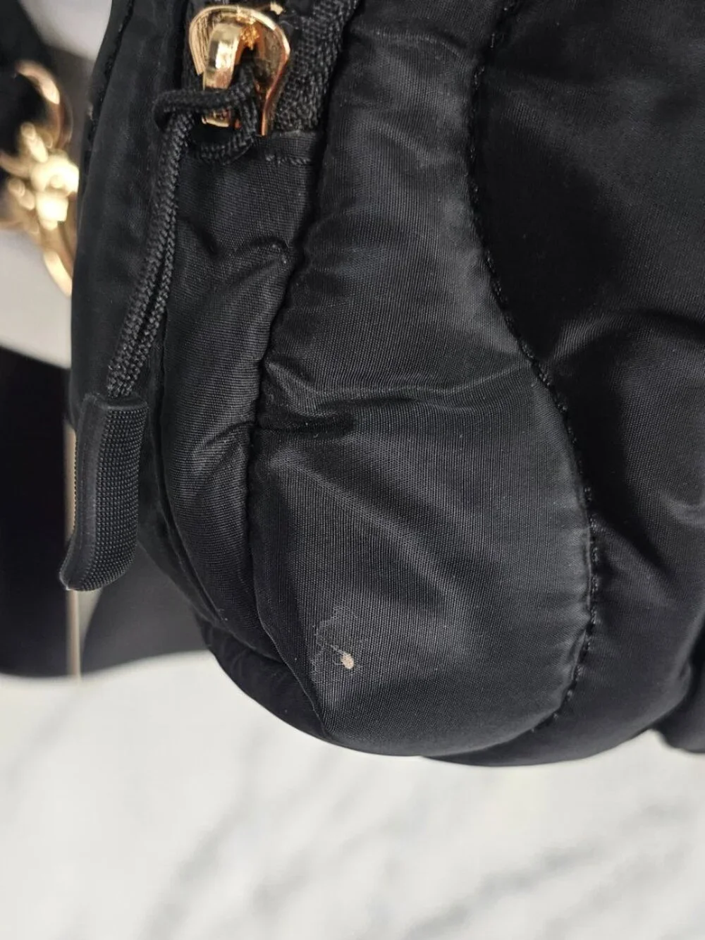 Pretty Simple Black Puffer Sling One-Shoulder Bag Or Backpack Multi-Way Tote